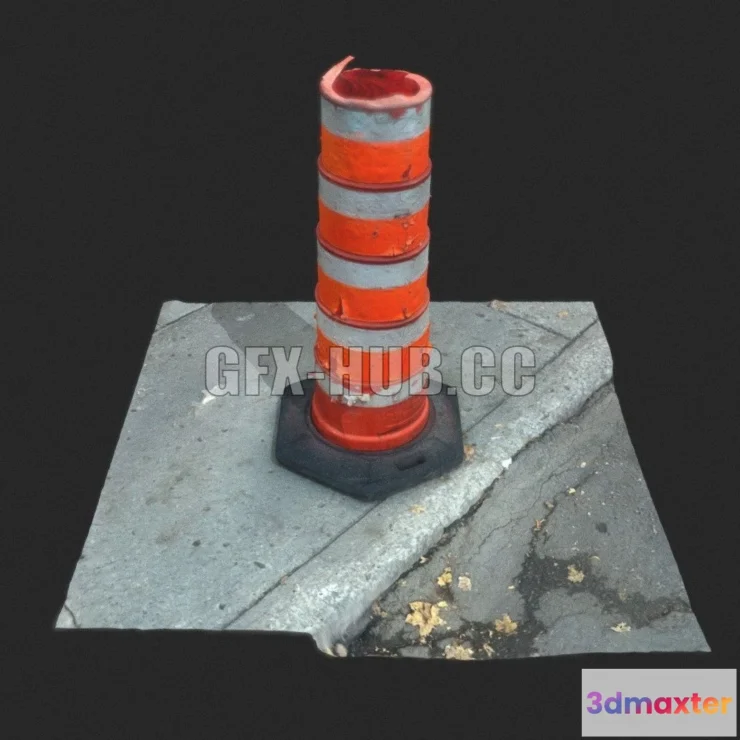 1187174 - PBR Game 3D Model - Montreal Traffic Cone