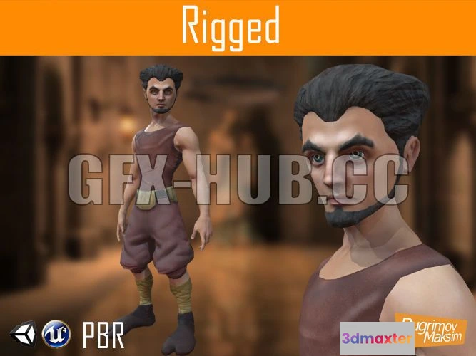 1187182 - PBR Game 3D Model - Character Elf