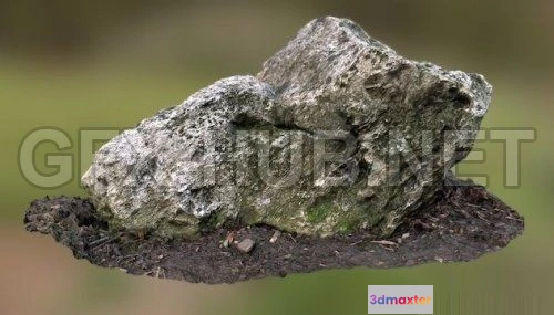 1187202 - PBR Game 3D Model - Mossy Rock (fbx)