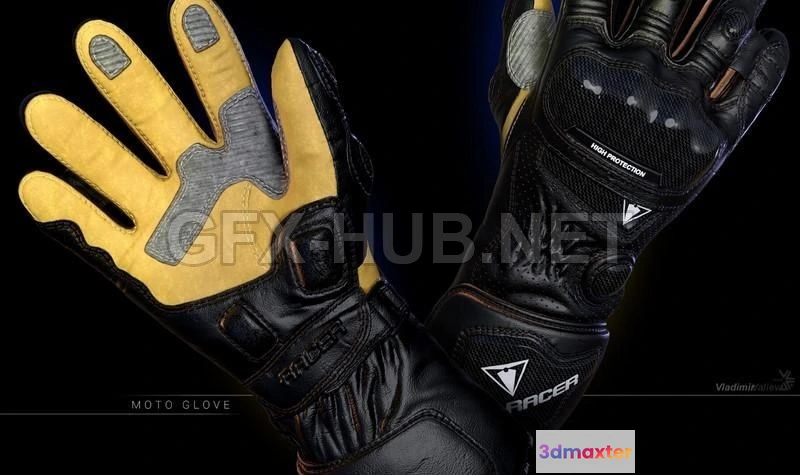1187208 - PBR Game 3D Model - Moto Glove