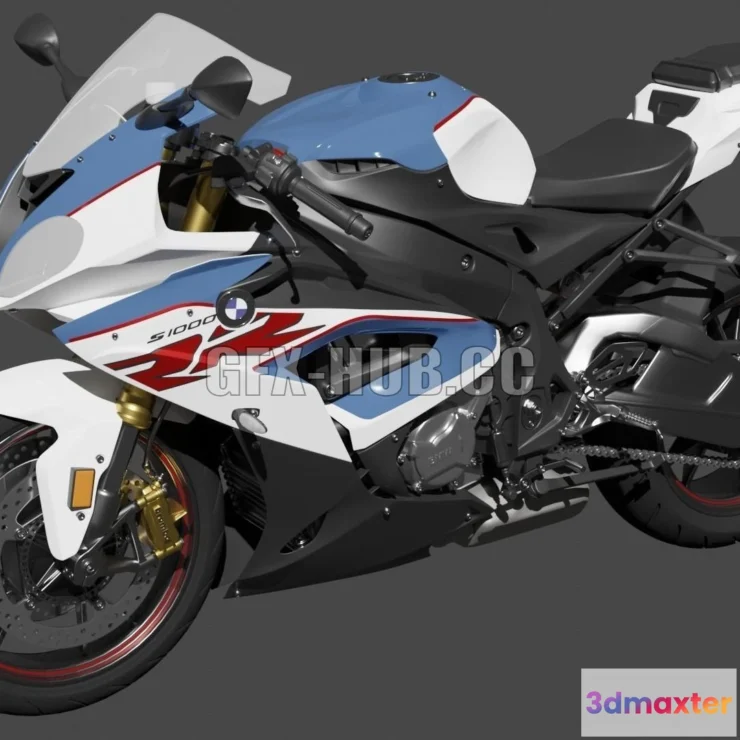 1187216 - PBR Game 3D Model - Motorcycle BMW