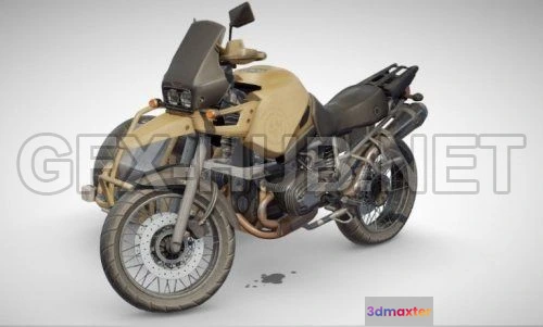 1187224 - PBR Game 3D Model - Motorcycle With Sidecar PBR