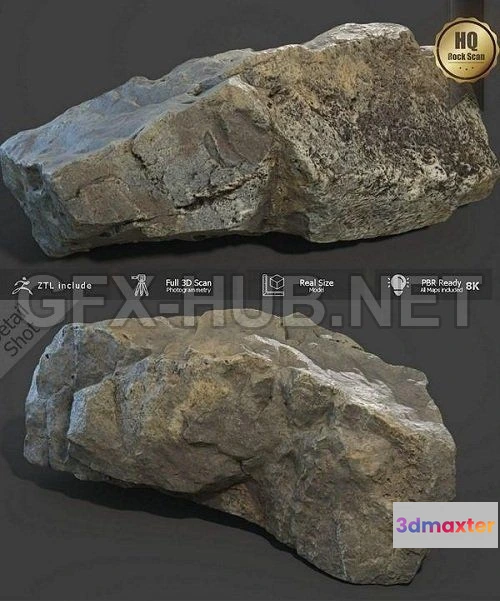 1187238 - PBR Game 3D Model - Mountain Rock Scan
