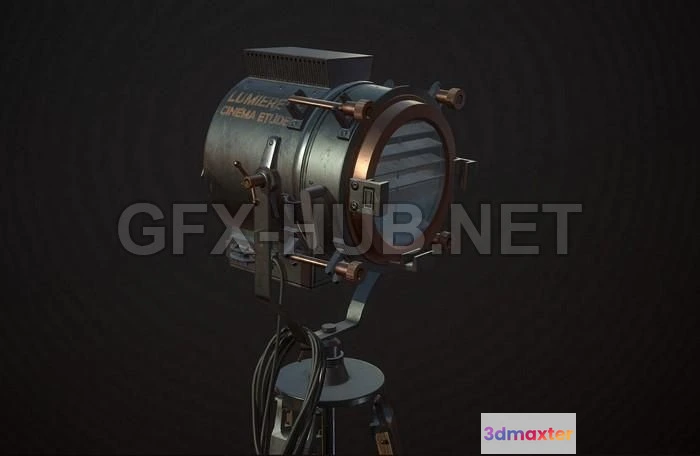 1187242 - PBR Game 3D Model - Movie Spotlight