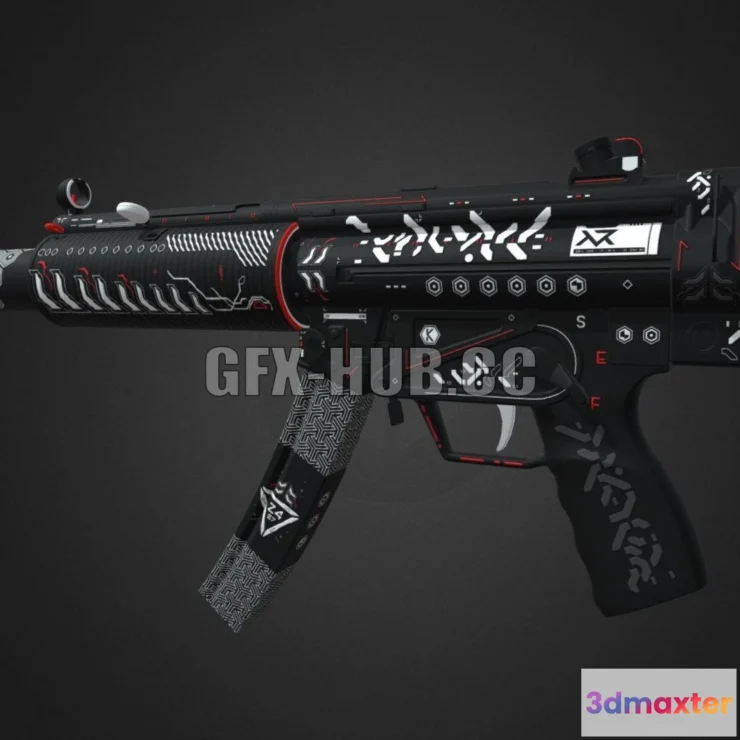 1187252 - PBR Game 3D Model - MP5 STIGMA