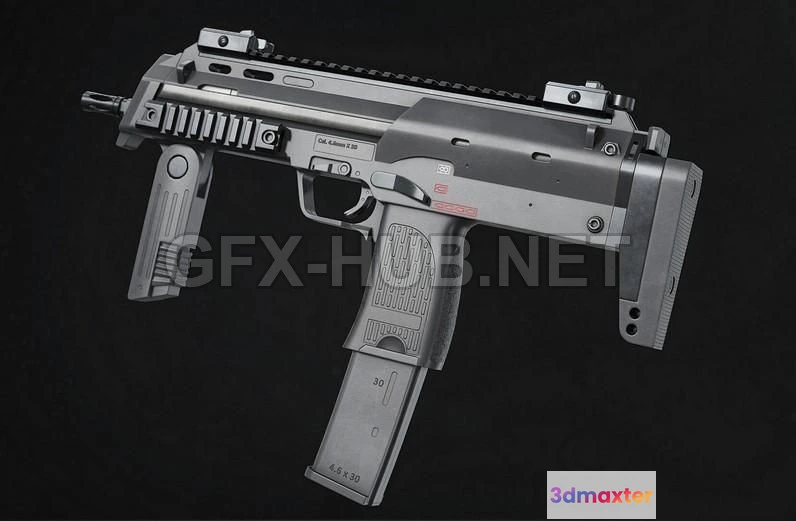 1187258 - PBR Game 3D Model - MP7 SMG