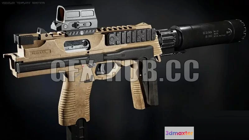 1187260 - PBR Game 3D Model - MP9 TP9 SMG