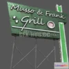 1187282 - PBR Game 3D Model - Musso & Frank Restaurant Signage