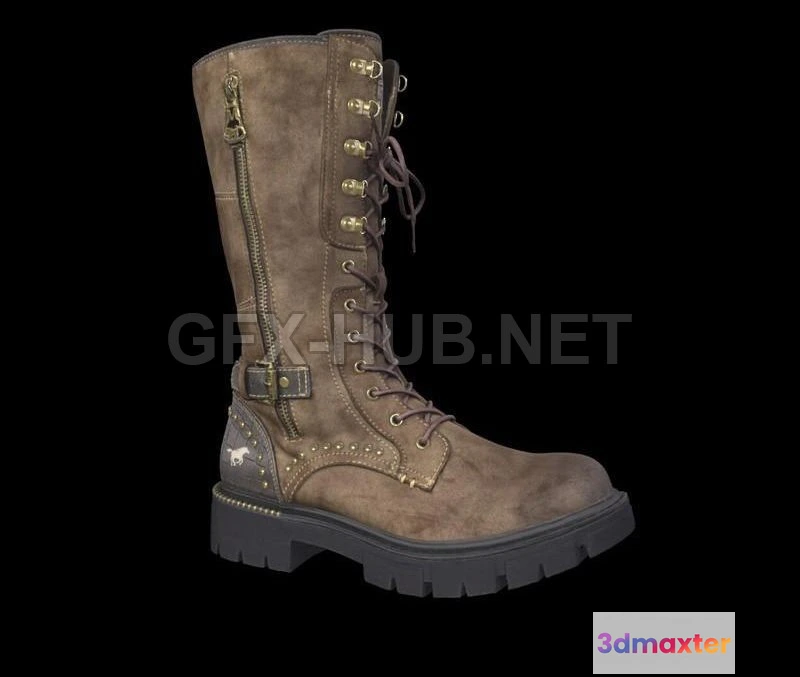 1187286 - PBR Game 3D Model - Mustang Platform High shoe