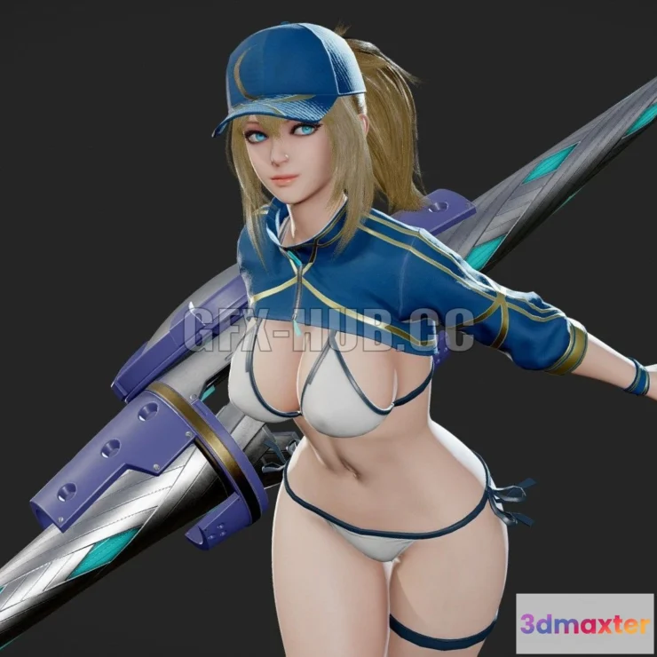 1187302 - PBR Game 3D Model - Mysterious Heroine XX