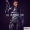 1187306 - PBR Game 3D Model - N7 Soldier Mass Effect Fan Art