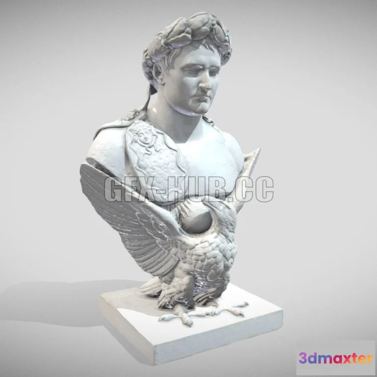 1187332 - PBR Game 3D Model - Napoleon Bust