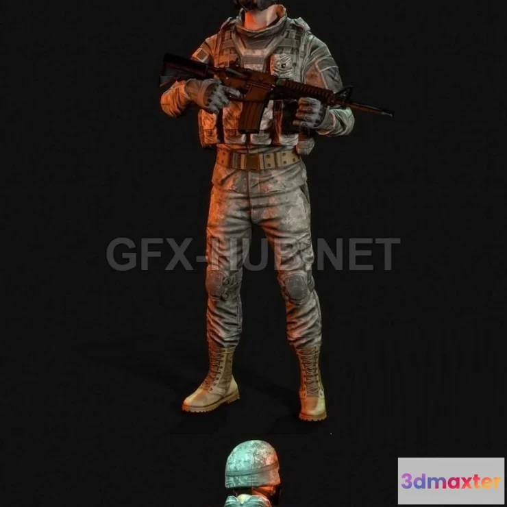 1187346 - PBR Game 3D Model - National Guard