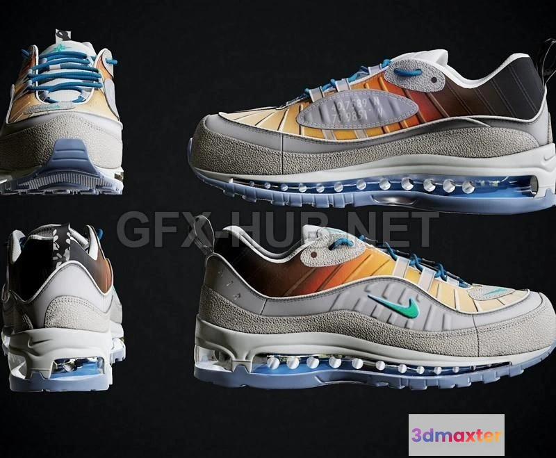 1187404 - PBR Game 3D Model - Nike Air Max 98