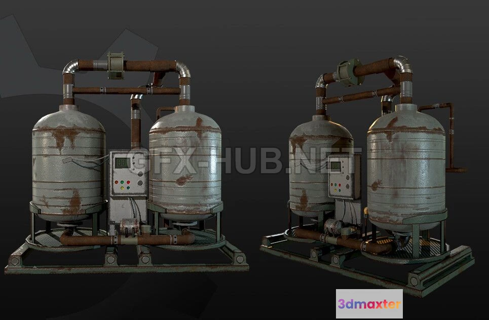 1187430 - PBR Game 3D Model - Nitrogen generator tank