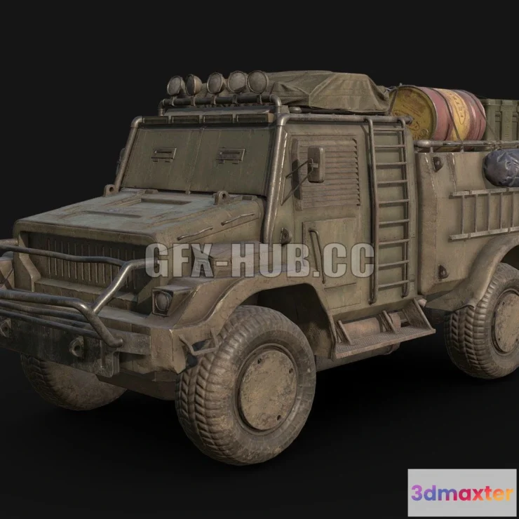 1187436 - PBR Game 3D Model - Nomad combat vehicle