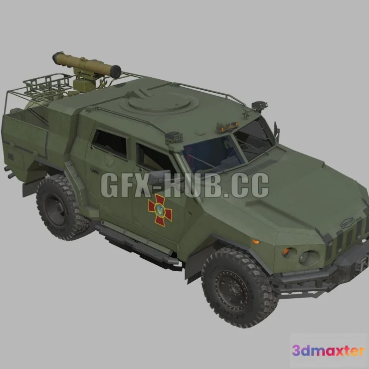 1187450 - PBR Game 3D Model - Novator light armored vehicle Stugna P