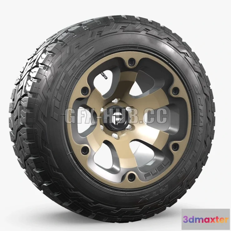 1187482 - PBR Game 3D Model - OFF ROAD WHEEL AND TIRE 2