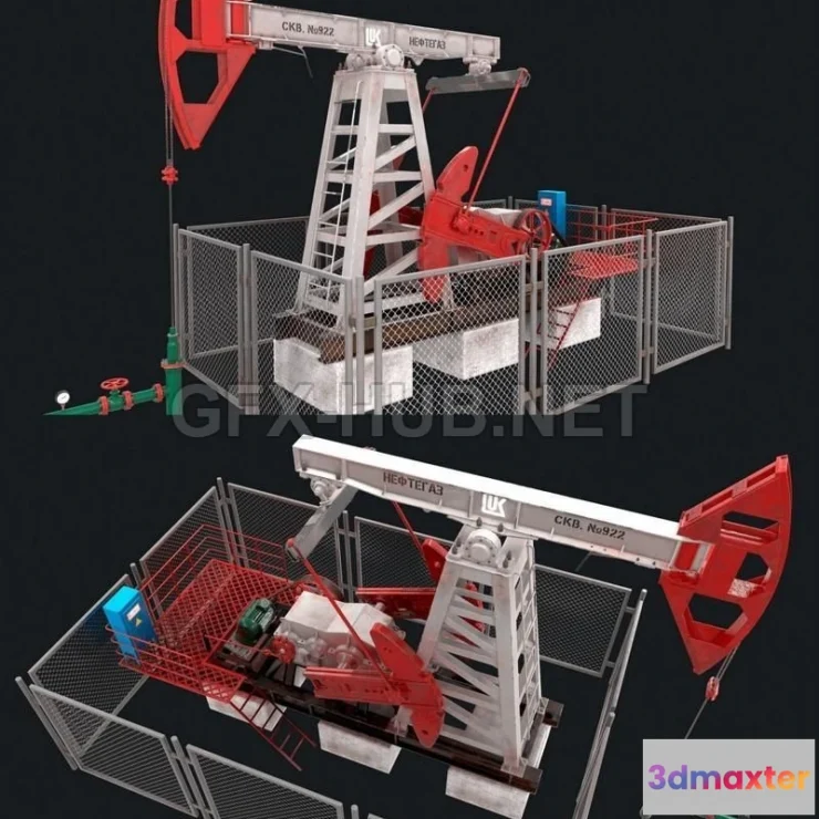 1187508 - PBR Game 3D Model - Oil pump