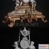 1187520 - PBR Game 3D Model - Old Baroque Table Clock