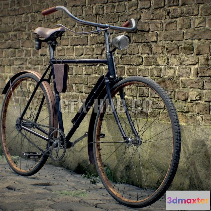 1187522 - PBR Game 3D Model - Old bicycle