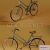 1187524 - PBR Game 3D Model - Old blue bike