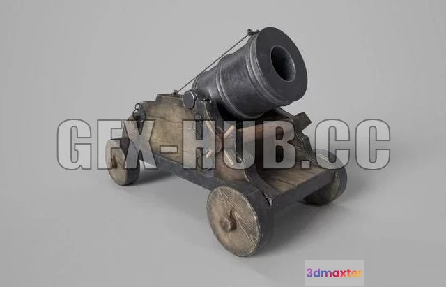 1187538 - PBR Game 3D Model - Old Cannon Mortar