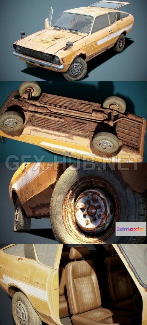 1187548 - PBR Game 3D Model - Old Classic Coupe