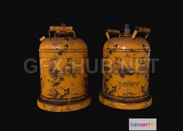 1187578 - PBR Game 3D Model - Old Gas Cylinder