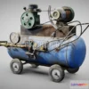 1187584 - PBR Game 3D Model - Old handmade air compressor tool