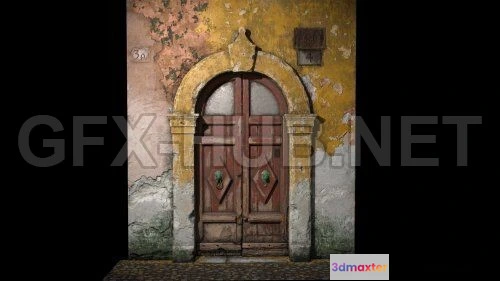 1187590 - PBR Game 3D Model - Old italian door