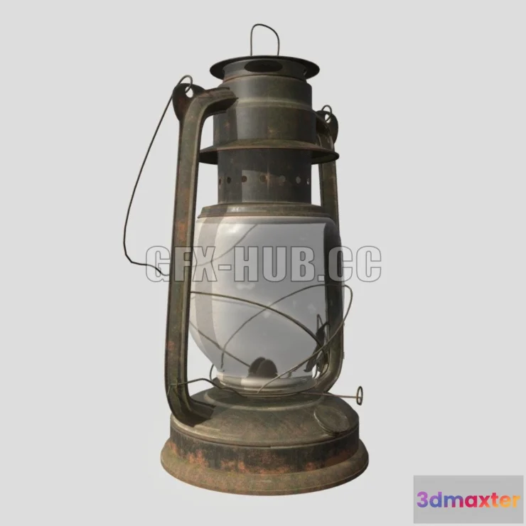 1187596 - PBR Game 3D Model - Old Lamp