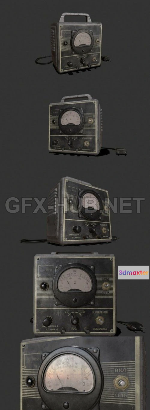 1187608 - PBR Game 3D Model - Old measuring device PBR