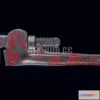 1187624 - PBR Game 3D Model - Old Pipe Wrench