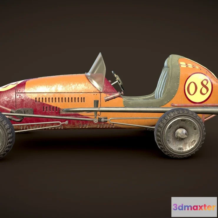 1187634 - PBR Game 3D Model - Old racing car