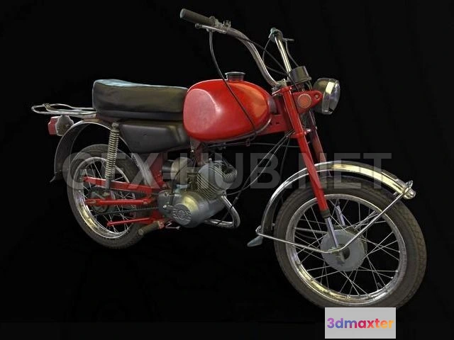 1187660 - PBR Game 3D Model - Old Soviet Scooter