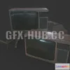 1187674 - PBR Game 3D Model - Old Television Sets
