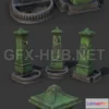 1187700 - PBR Game 3D Model - Old Water Fountain
