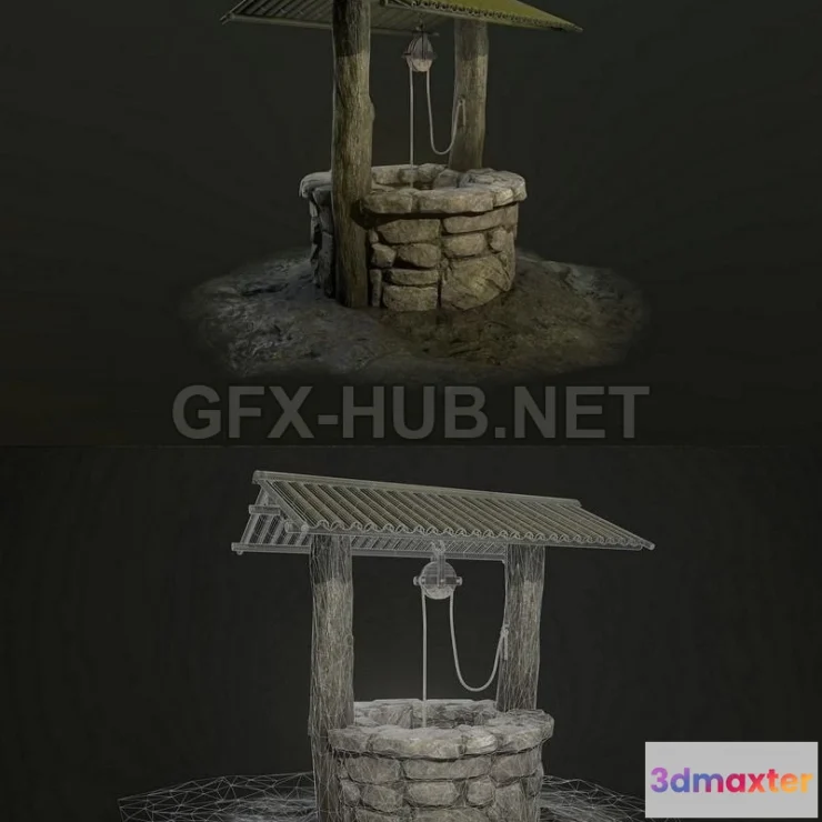 1187704 - PBR Game 3D Model - Old Well