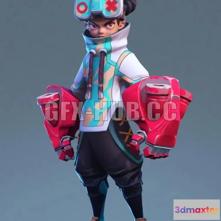 1187714 - PBR Game 3D Model - One guy - Game Character