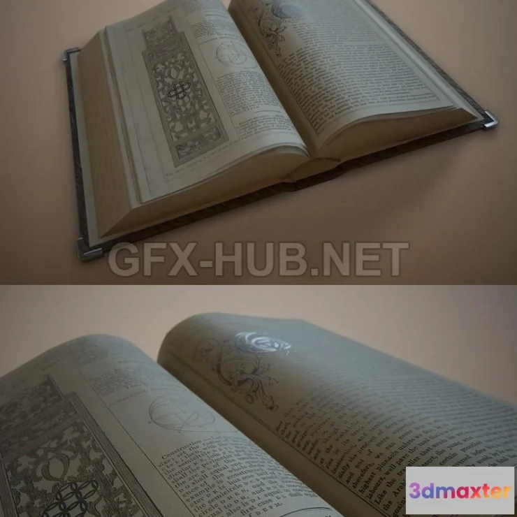 1187724 - PBR Game 3D Model - Open Book