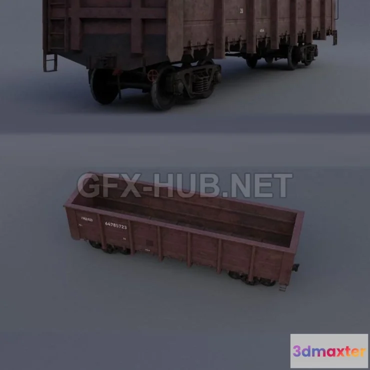 1187726 - PBR Game 3D Model - Open wagon