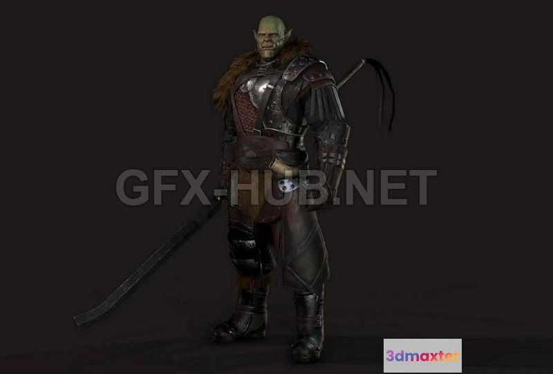 1187738 - PBR Game 3D Model - Orc Marauder PBR