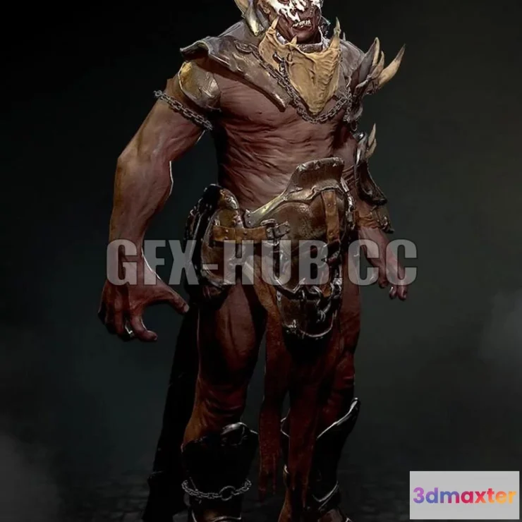1187740 - PBR Game 3D Model - Orc Warrior