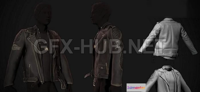 1187768 - PBR Game 3D Model - Oskars Leather Jacket