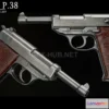 1187784 - PBR Game 3D Model - P38 Pistol