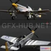 1187788 - PBR Game 3D Model - P51D Mustang