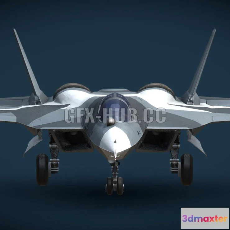 1187808 - PBR Game 3D Model - PAK FA Su-57 (T-50)