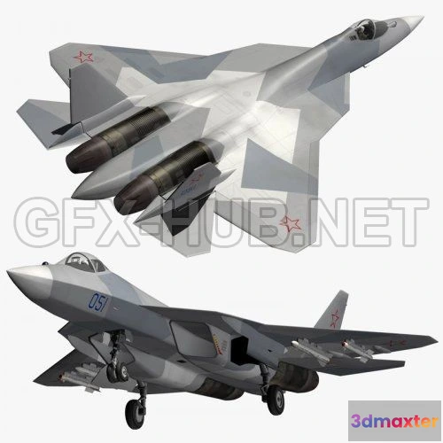 1187810 - PBR Game 3D Model - PAK FA Su-57