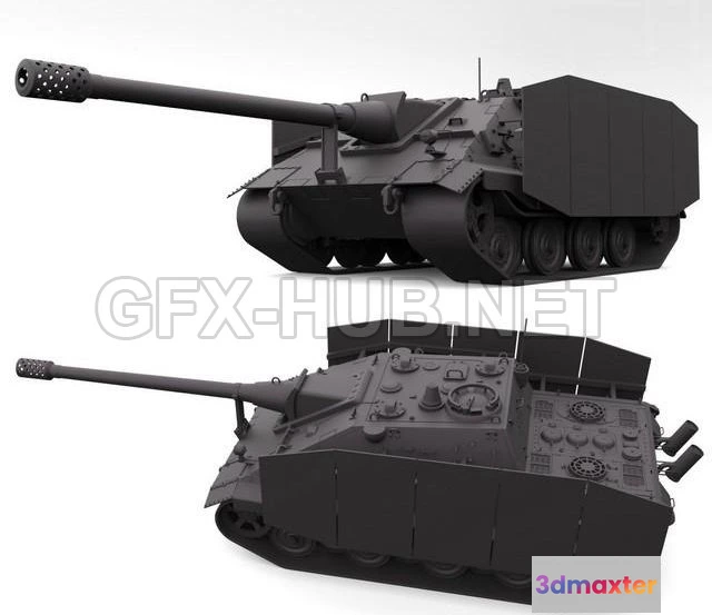 1187820 - PBR Game 3D Model - Panther Tank Destroyer